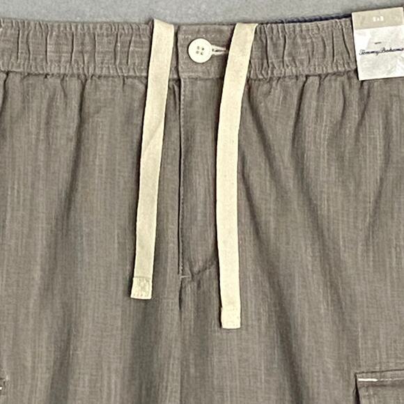 Tommy Bahama Men's Small x 9 "Linen the Dream" Cargo Shorts Linen Blend Grey NEW - Picture 2 of 11